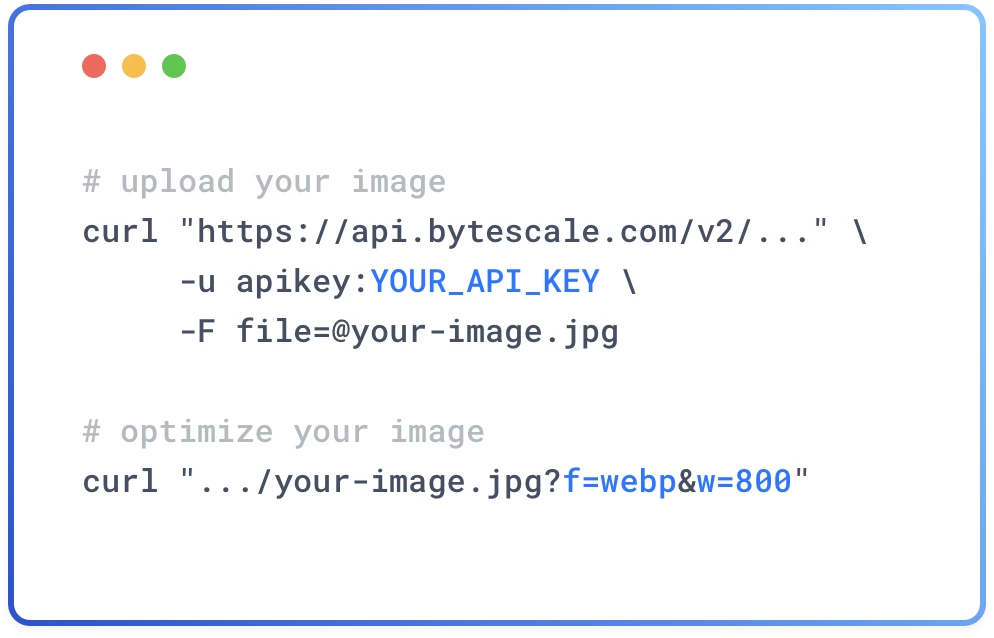 Example of using the Image Upload API